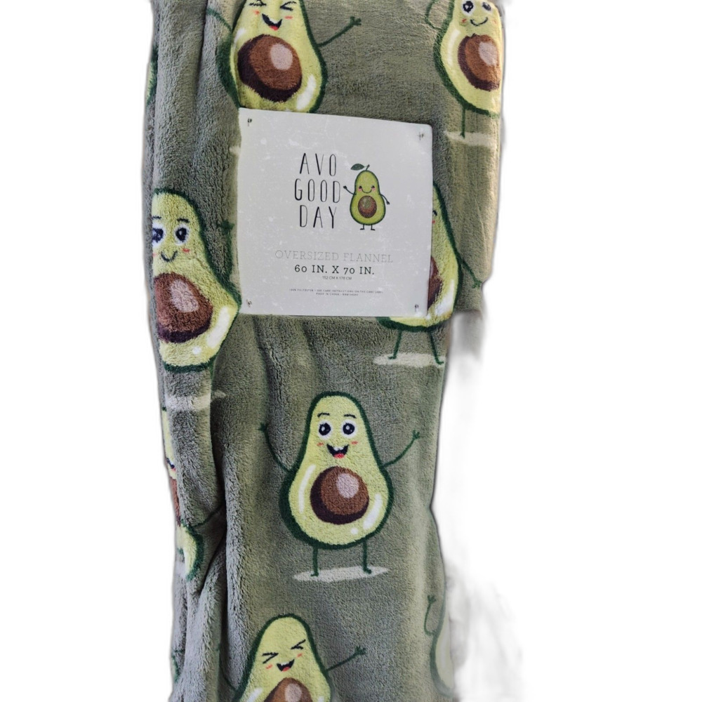 Soft Plush Avocado Blanket – Cute Decor & Cozy Throw (2 Available)